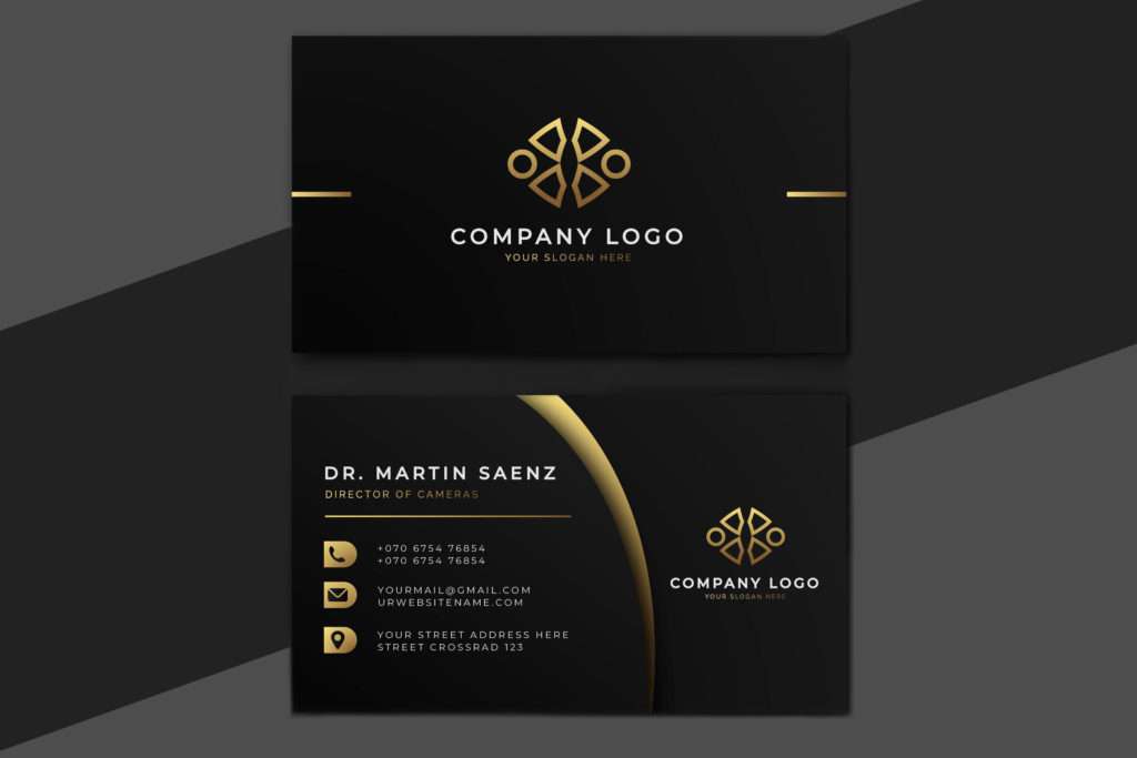 Elegent gold business card