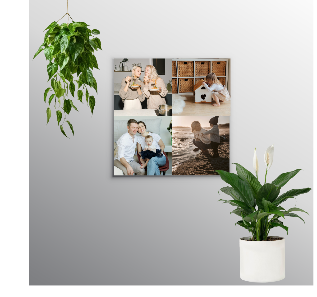 4 Collage image canvas